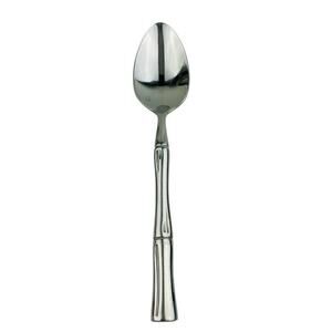 Fortessa 18/10 tainless steel bamboo large serving spoon.